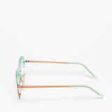 Theo / Cinnamon Cappuccino / 010 Deep Rose Matte + Transparent Neon Green