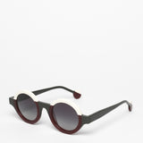 Theo / Kubisme / 033 Solid Military Green + Cappuccino White + Dark Burgundy