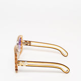 Nina Ricci / 70s Oversized Square Sunglasses / Transparent Amber