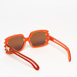 Nina Ricci / 70s Oversized Square Sunglasses / Lipstick Red