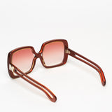 Nina Ricci / 70s Oversized Square Sunglasses / Metallic Pink