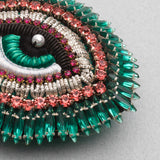 Céleste Mogador / Hollywood Brooch / Green and Pink