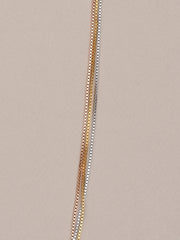 Frame Chain / Tricolour / White, Rose and Yellow Gold