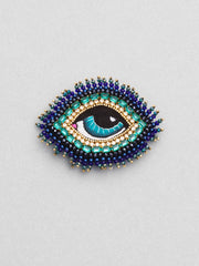 Céleste Mogador / The Eye Brooch / Blue Rhinestone
