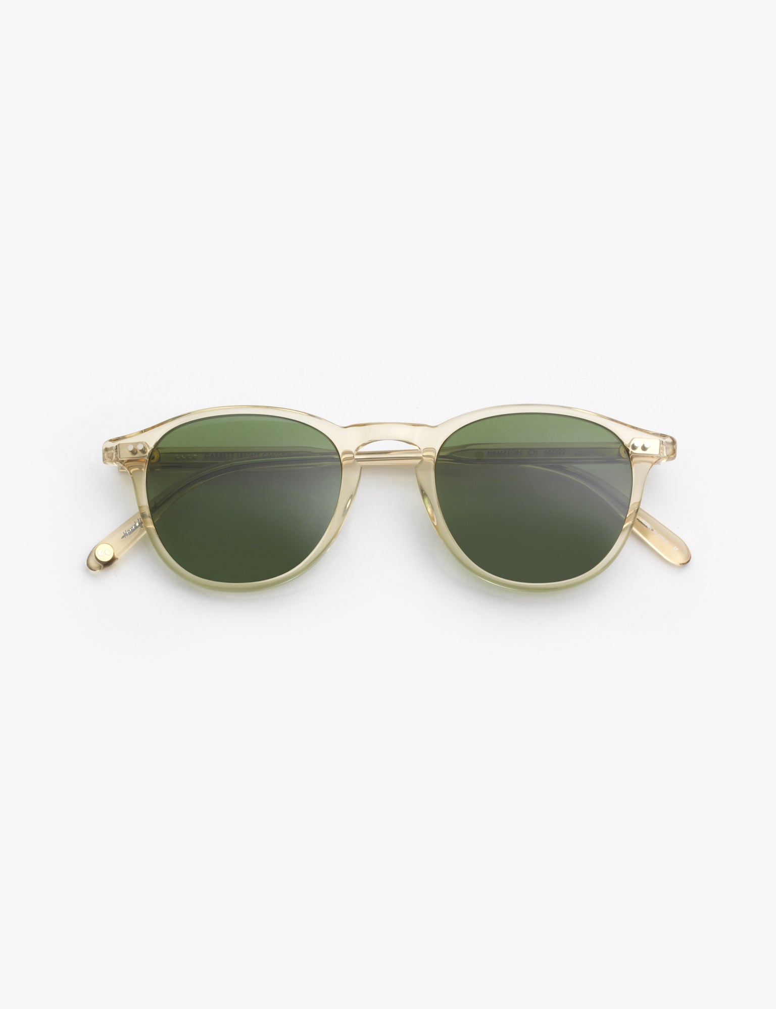 Garrett Leight / Hampton / Champagne With Pure Green Glass - I Visionari