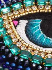 Céleste Mogador / The Eye Brooch / Blue Rhinestone