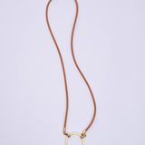 LA LOOP / Stretch Cord / Cappuccino with Gold Plated Loop