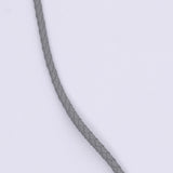 LA LOOP / Braided Italian Leather / Graphite with Silver Plated Loop