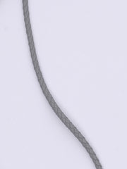 LA LOOP / Braided Italian Leather / Graphite with Silver Plated Loop