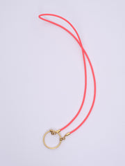 LA LOOP / Stretch Cord / Neon Orange with Gold Plated Loop