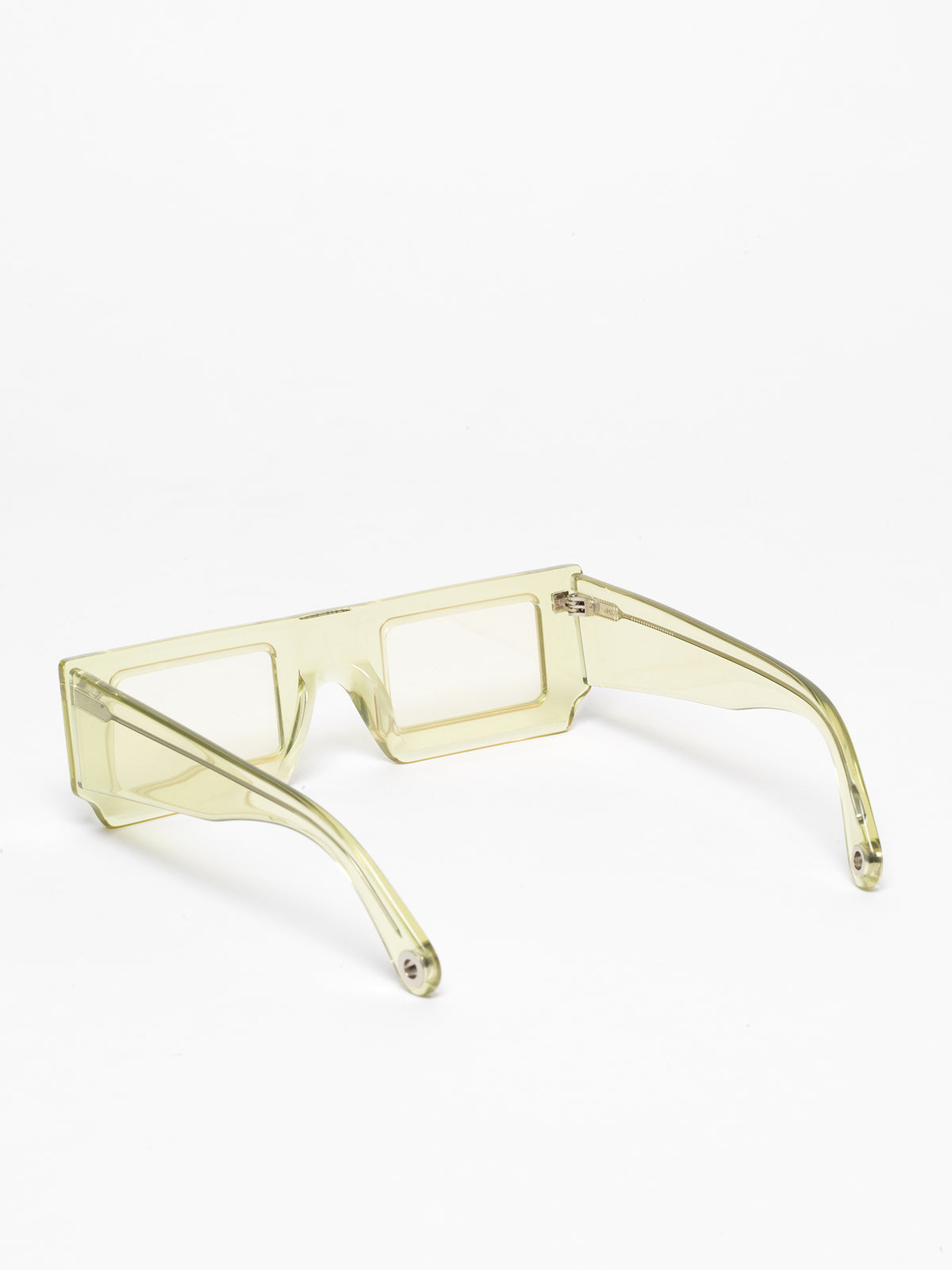 Jacquemus Cream Yellow Rectangular Sunglasses Jacquemus // Orange & Cream Le Lunettes 97 Rectangular  main image 2