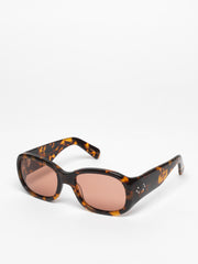 Lesca Lunetier / Yves / Marble Tortoiseshell + Rose Mineral Flat Lenses