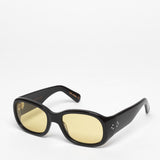 Lesca Lunetier / Yves / Black + Yellow Mineral Flat Lenses