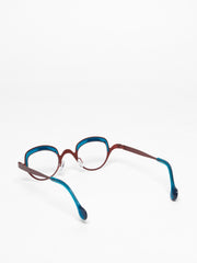 Theo / Iti / 763 Red and Transparent Blue Petrol