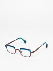 Theo / Graffi / 763 Red and Transparent Blue Petrol